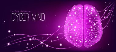 Cyber zihin yapay zeka kavramı ile.