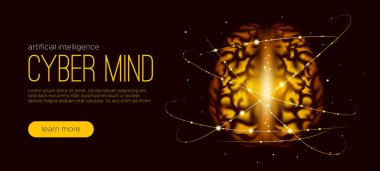 Yapay zeka ve Cyber akıl kavramı.