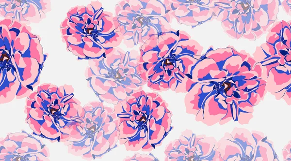 Fleurs sans couture Motif, Roses . — Image vectorielle