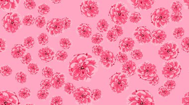 Sorunsuz çiçek desenli, kırmızı Vintage gül.