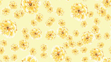 Pastel çiçek Seamless modeli, gül, şakayık.