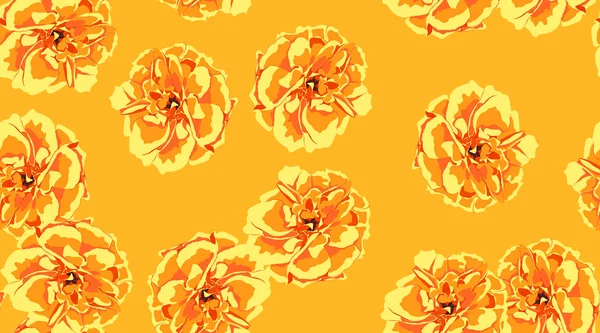 Turuncu Çiçek seamless modeli.