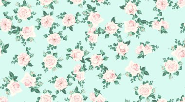 Düğün davetiyesi, gül Seamless modeli.