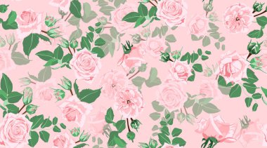 Gül düğün dekorasyon için Seamless modeli.