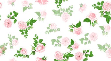 Gül Seamless modeli Vintage tarzı.