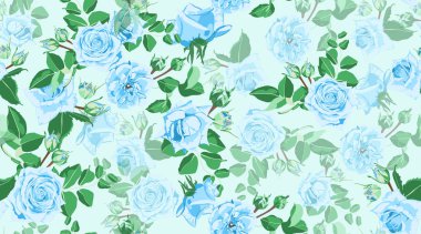 Vintage gül, sorunsuz çiçek desenli.