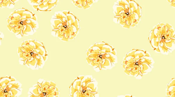 Pastell florales nahtloses Muster, Rosen, Pfingstrose. — Stockvektor