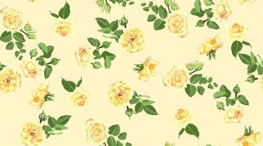 Suluboya güllü sorunsuz çiçek arka plan.