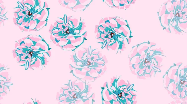 Rosen, florales nahtloses Muster. — Stockvektor