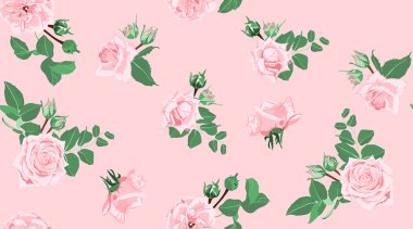 Gül düğün dekorasyon için Seamless modeli.