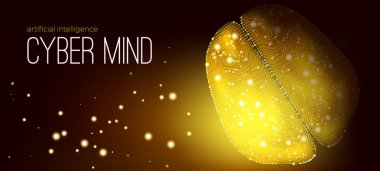 Yapay zeka ve Cyber akıl kavramı.