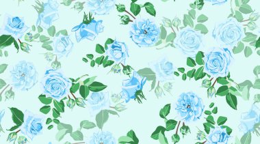 Vintage gül, sorunsuz çiçek desenli.