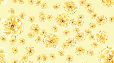 Pastel çiçek Seamless modeli, gül, şakayık.