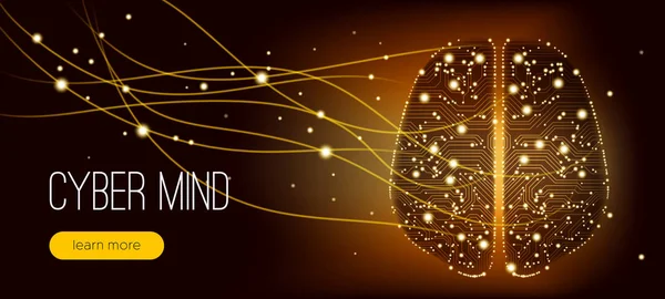 Yapay zeka ve Cyber akıl kavramı.