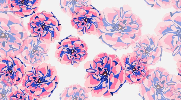 Fleurs sans couture Motif, Roses . — Image vectorielle