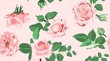 Gül düğün dekorasyon için Seamless modeli.