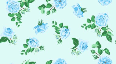 Vintage gül, sorunsuz çiçek desenli.