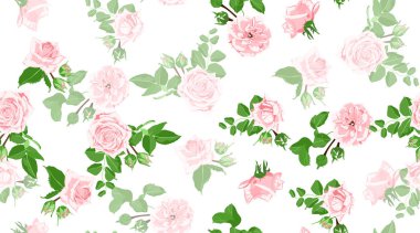 Gül Seamless modeli Vintage tarzı.