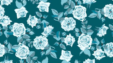 Sorunsuz çiçek gül desenli suluboya tarzında.