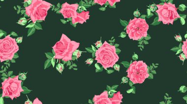 Tasarım Düğün vektör gül deseni.