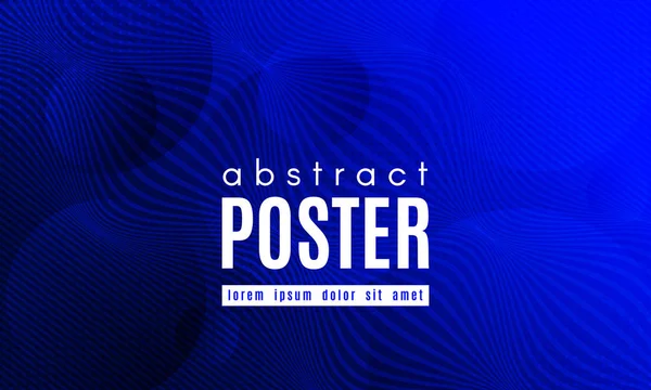 Cartel de onda abstracta con formas de fluido de color . — Vector de stock