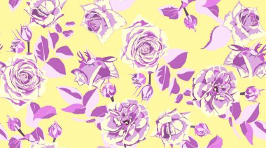 Vintage tarzı sorunsuz gül desende.