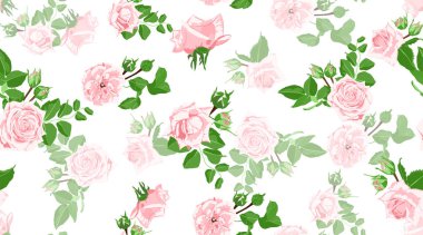 Gül Seamless modeli Vintage tarzı.