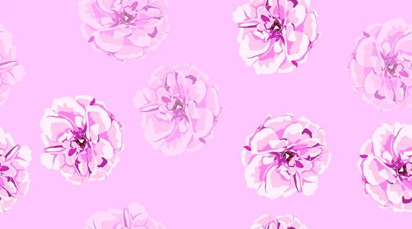 Patrón de flores sin costura, Rosas . — Archivo Imágenes Vectoriales