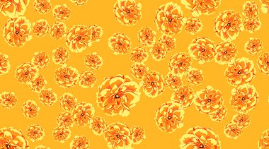 Turuncu Çiçek seamless modeli.