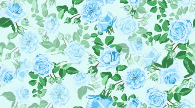 Vintage gül, sorunsuz çiçek desenli.