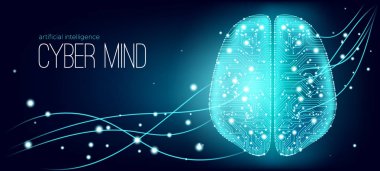 Cyber zihin ve büyük veri görselleştirme.