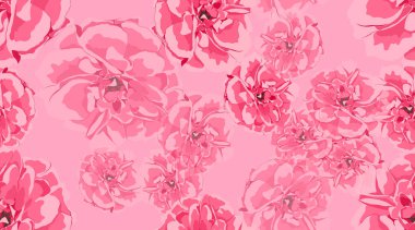 Sorunsuz çiçek desenli, kırmızı Vintage gül.