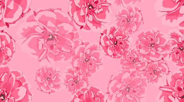 Motif floral sans couture, Roses Vintage rouges . — Image vectorielle
