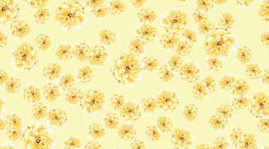 Pastel çiçek Seamless modeli, gül, şakayık.