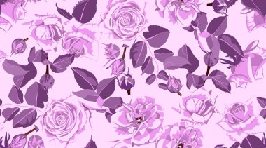 Dikişsiz gül desen, rustik çiçek arka plan.