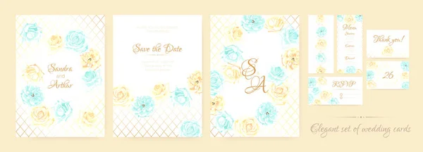 Boda Invitar en estilo Vintage . — Vector de stock