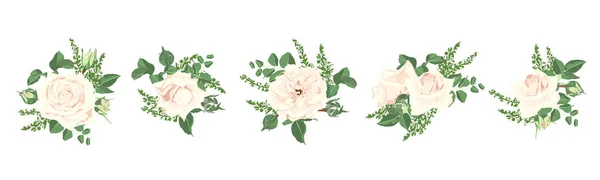 Vektor Blumen Strauß, Hochzeit Blumenset. — Stockvektor