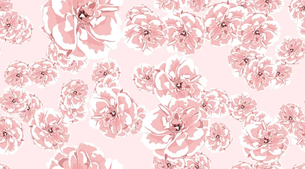 Roses aquarelle, motif floral sans couture . — Image vectorielle