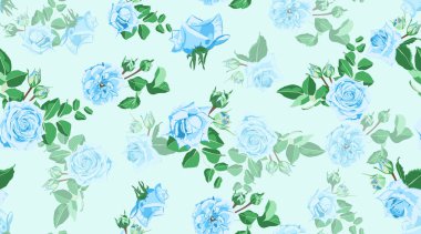 Vintage gül, sorunsuz çiçek desenli.