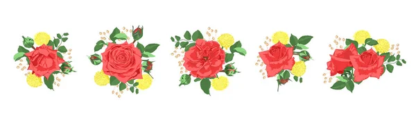 Tarjeta de Boda Invitar Diseño, Rosas Vectoriales . — Vector de stock