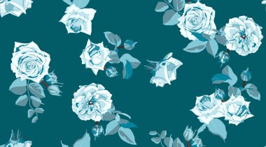 Sorunsuz çiçek gül desenli suluboya tarzında.