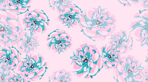 バラ、花のシームレス パターン. — ストックベクタ