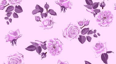 Dikişsiz gül desen, rustik çiçek arka plan.