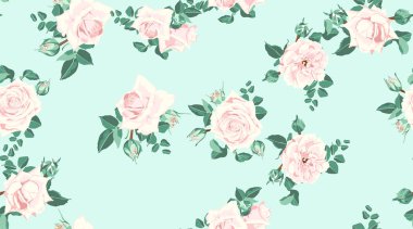 Düğün davetiyesi, gül Seamless modeli.