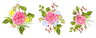 Düğün tasarımı için Vintage gül grubu.