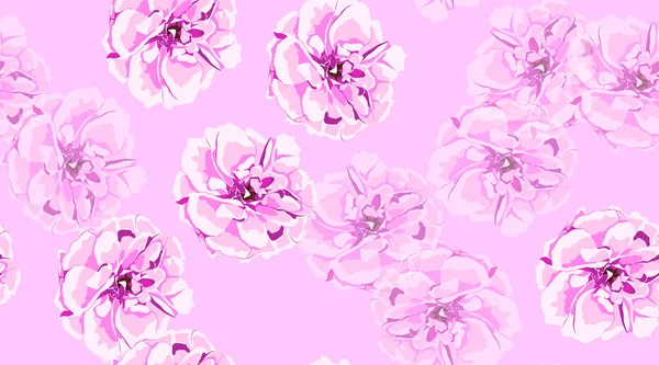 Varrat nélküli virág mintás, Rózsa. — Stock Vector
