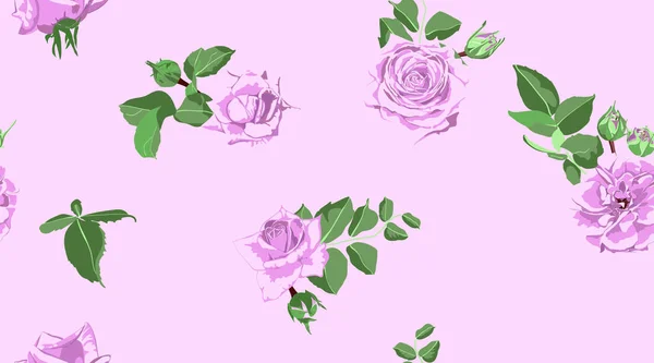 Roses modèle sans couture pour la décoration de mariage . — Image vectorielle
