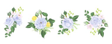 Vintage Mor gül ve rustik düğün çelengi.