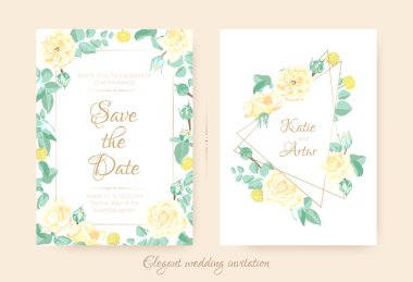 Romantik davet düğün kutlamaları için.