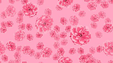 Sorunsuz çiçek desenli, kırmızı Vintage gül.